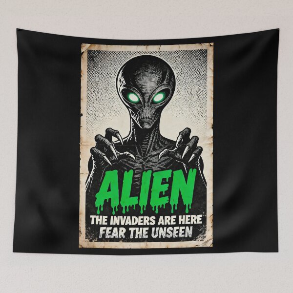 Item preview, Retro poster Alien monster designed and sold by OniricaDesign.