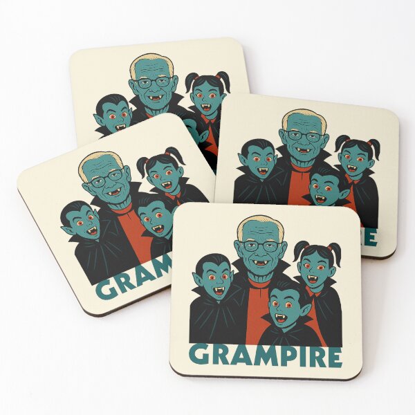 Item preview, Grampire – Funny Grandpa Vampire with Grandkids Cartoon designed and sold by hangmeart.