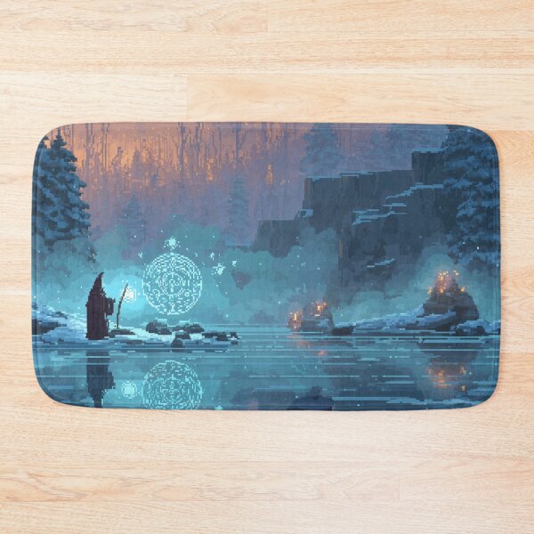 Item preview, Mage by the Frozen Lake Pixel Art designed and sold by Rtymer.