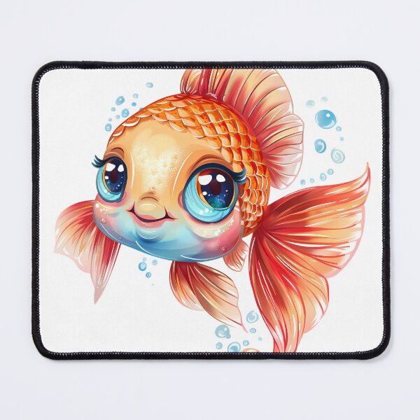 Item preview, Colorful Goldfish Cartoon Illustration Art designed and sold by outgougachop.