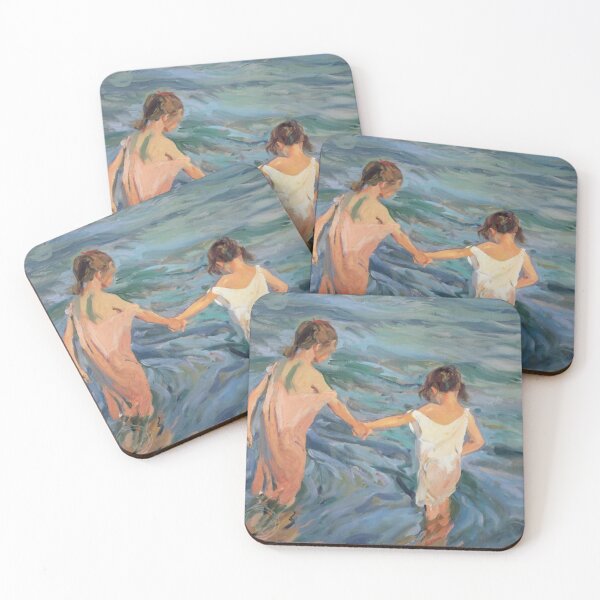 Item preview, Joaquin Sorolla - Children in the sea Sticker designed and sold by Art Outlaws.