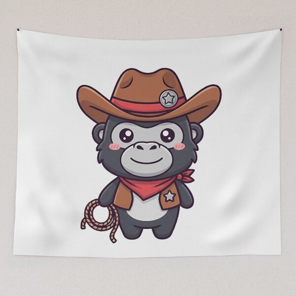 Item preview, Gorilla Cowboy with Lasso designed and sold by k3rstman1.