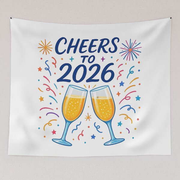 Item preview, 2026, new year, celebration, cheers, party, happy new year designed and sold by TrueArtVibes.