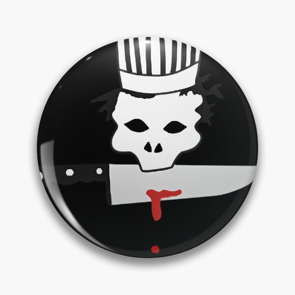 Item preview, Retro Chef Skull With Knife Anthony Bourdain's Emblem 	 	  	 designed and sold by pfjcslecaa22.