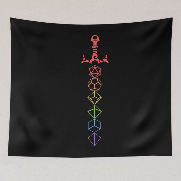 Item preview, Rainbow Dice Sword Tabletop RPG Gaming  	 designed and sold by pxumdwnw22.