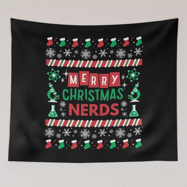 Item preview, Merry Christmas Nerds Science Laboratory Christmas Ugly Sweater | Laboratory Christmas | Laboratory Holiday Party | Christmas DNA | Science Ugly Christmas | Lab Ugly Sweater designed and sold by jadedscientist.