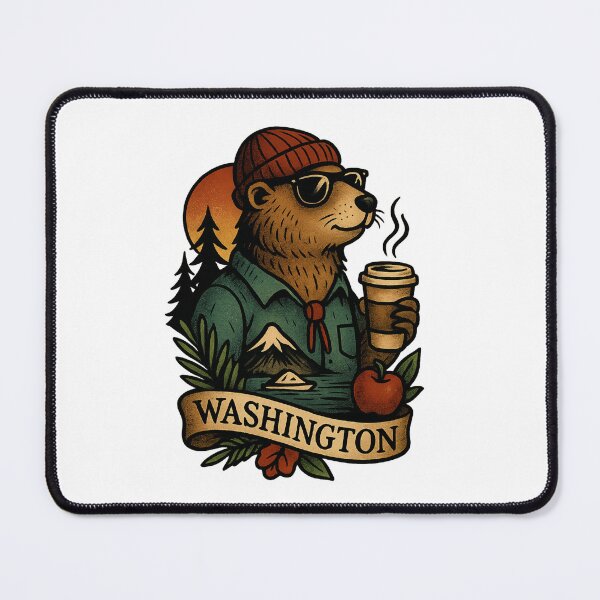 Item preview, Washington Beaver Vintage Shirt | Coffee designed and sold by Zippitydodads.
