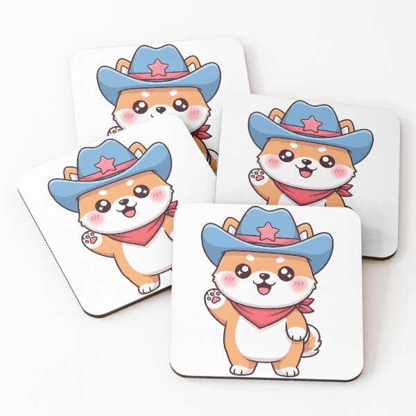 Item preview, Cute Cowboy Shiba Inu Waving Adorable Western Dog designed and sold by k3rstman1.