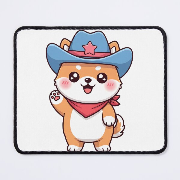 Item preview, Cute Cowboy Shiba Inu Waving Adorable Western Dog designed and sold by k3rstman1.