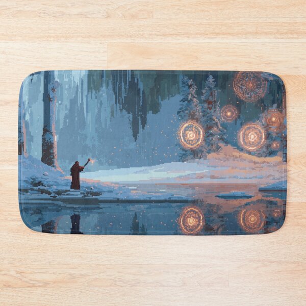 Item preview, Mage by the Frozen Lake Pixel Art designed and sold by Rtymer.