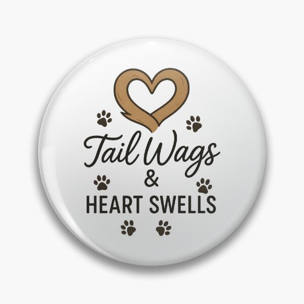 Item preview, Tail Wags and Heart Swells – Cute Dog Lover Paw Print Design designed and sold by inkoutninja.