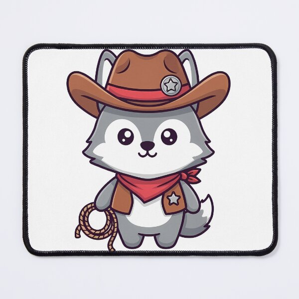 Item preview, Cute Cowboy Wolf with Lasso - Western Wild West Pup designed and sold by k3rstman1.