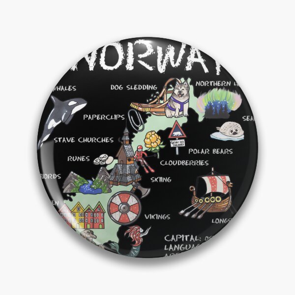 Item preview, Norway - Illustrated Map 	 designed and sold by fisidswhb58.