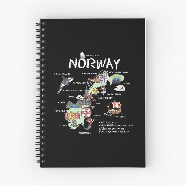 Item preview, Norway - Illustrated Map 	 designed and sold by fisidswhb58.