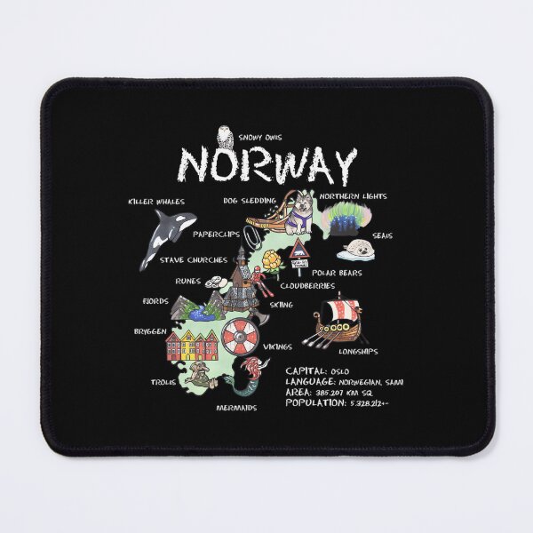 Item preview, Norway - Illustrated Map 	 designed and sold by fisidswhb58.