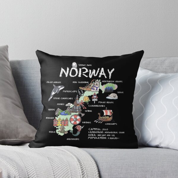 Item preview, Norway - Illustrated Map 	 designed and sold by fisidswhb58.