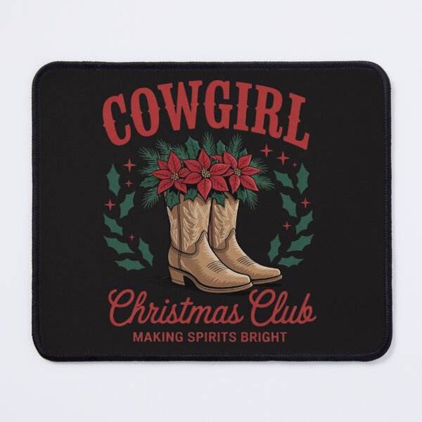 Item preview, Cowgirl Christmas Howdy Xmas Cowgirl Boots Flower Western designed and sold by CraftyCuttable.