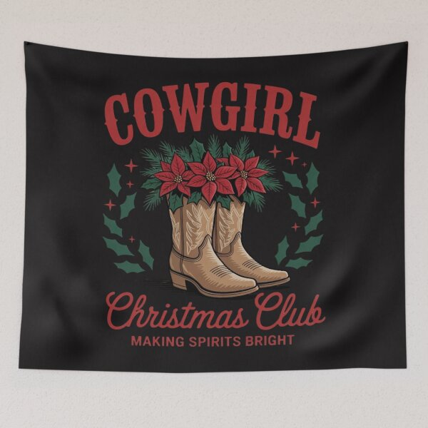 Item preview, Cowgirl Christmas Howdy Xmas Cowgirl Boots Flower Western designed and sold by CraftyCuttable.