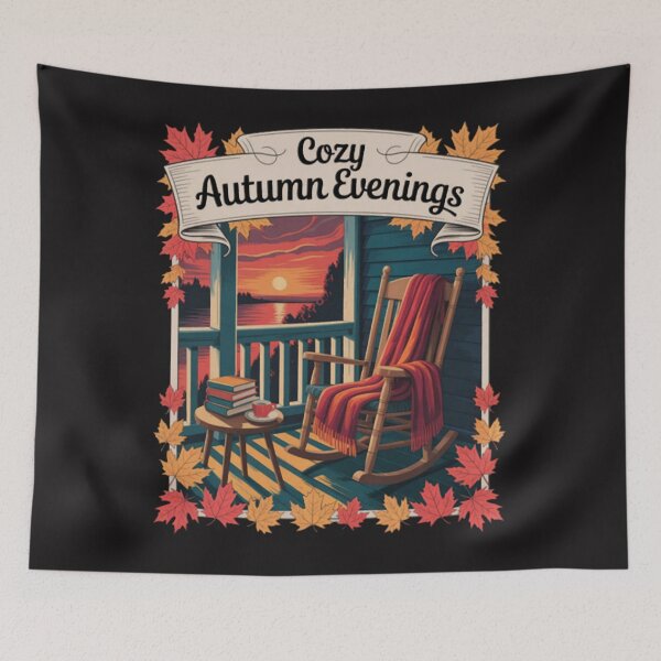Item preview, Cozy Autumn Evenings Fall Season October Book Coffee Lover  designed and sold by CraftyCuttable.