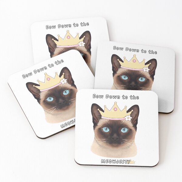 Item preview, Cute Siamese Cat Design – Bow Down to the Meowjesty for Cat Moms & Dads - funny Siamese Cat quote designed and sold by janicerafael.