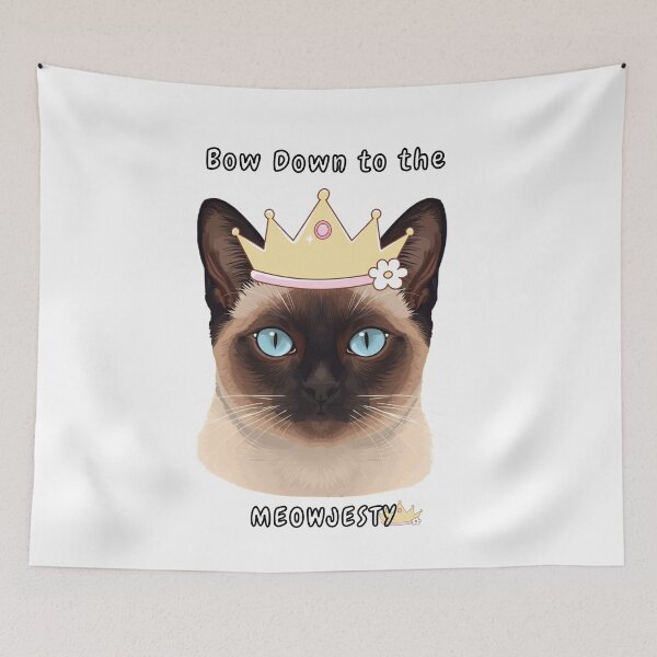 Item preview, Cute Siamese Cat Design – Bow Down to the Meowjesty for Cat Moms & Dads - funny Siamese Cat quote designed and sold by janicerafael.