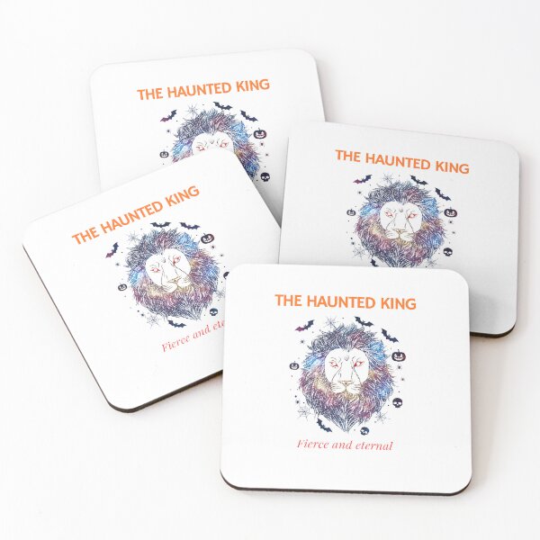 Item preview, Galaxy Lion Halloween Design – Cosmic Roar with Pumpkin, Bats and Skulls designed and sold by DotsNSoul.