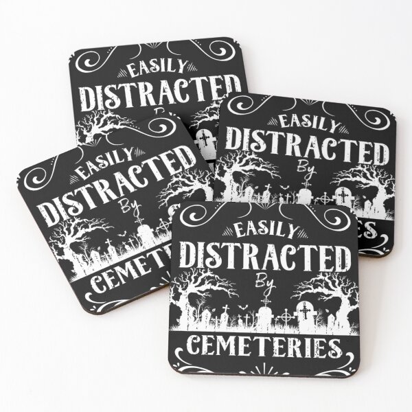 Item preview, Easily Distracted By Cemeteries Taphophile - White designed and sold by CoriHickman65.