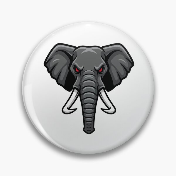 Item preview, Furious Elephant Head Vector Art - Massive Animal Strength Graphic designed and sold by Omar-2D.