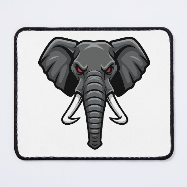 Item preview, Furious Elephant Head Vector Art - Massive Animal Strength Graphic designed and sold by Omar-2D.