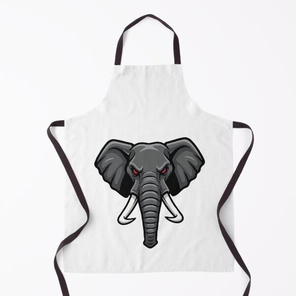 Item preview, Furious Elephant Head Vector Art - Massive Animal Strength Graphic designed and sold by Omar-2D.
