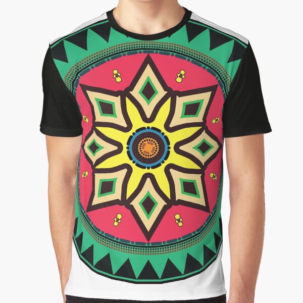 African Ethnic Motif Graphic T-Shirt