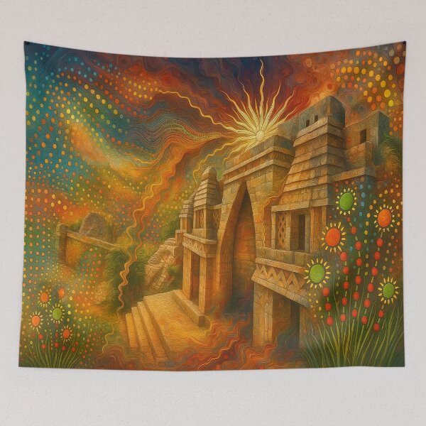 Item preview, Temple of the Radiant Sun designed and sold by DeborahDillehayArt.
