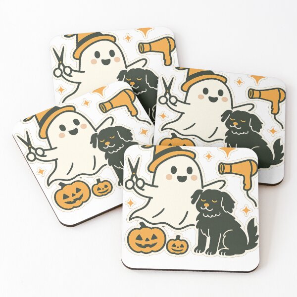 Item preview, Halloween Dog Groomer Ghost Sticker designed and sold by latestmerchshop.