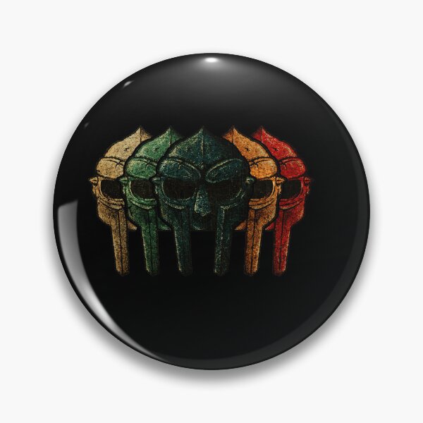 Item preview, MF Doom Mask Rasta Grunge Dripping Skull Illustration designed and sold by diablo1368.