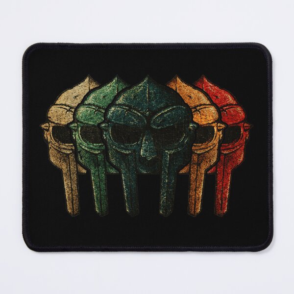 Item preview, MF Doom Mask Rasta Grunge Dripping Skull Illustration designed and sold by diablo1368.