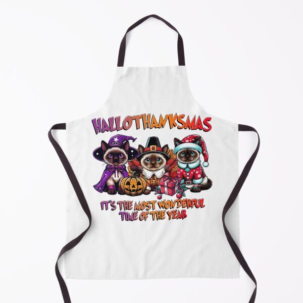 Item preview, Siamese Cat Halloween Thanksgiving Christmas designed and sold by doodIllustrate.