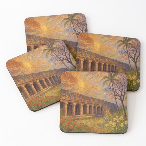 Item preview, Sunlit Temple Garden designed and sold by DeborahDillehayArt.