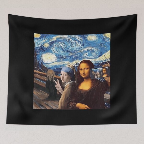 Item preview, Scream and Selfie of Four classical paintings mash up - Mona Lisa	 designed and sold by cslchduqhkp11.
