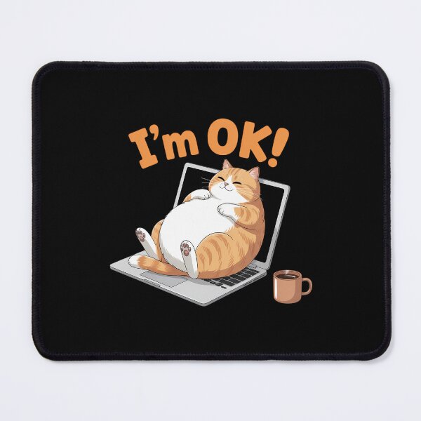 Item preview, Cat I'm OK Sad Cat Hard Work Office Employee designed and sold by Moon-Ape.