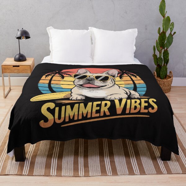 Item preview, Summer Vibes French Bulldog Summer Vacation Beach designed and sold by Ikwalima.