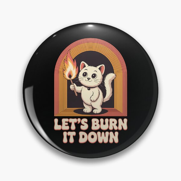 Item preview, Cat Let's Burn It Down designed and sold by Moon-Ape.