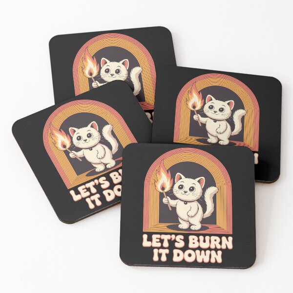 Item preview, Cat Let's Burn It Down designed and sold by Moon-Ape.