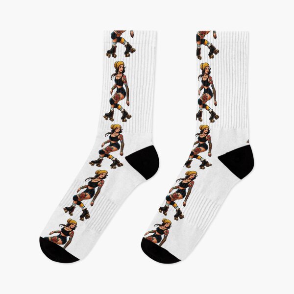 Item preview, Tattooed Skateboarding Girls Retro Vintage Style designed and sold by PinUpPizzazz.