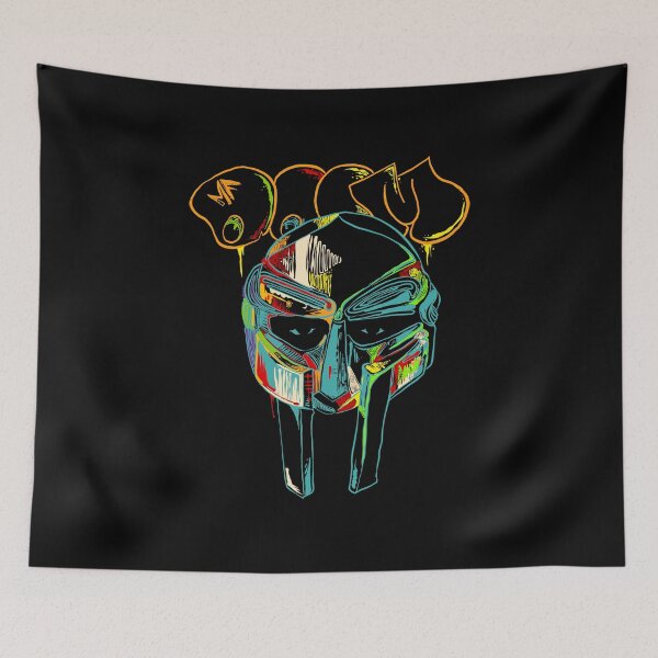 Item preview, MF Doom Graffiti Mask Neon Sketch Psychedelic Drip designed and sold by diablo1368.