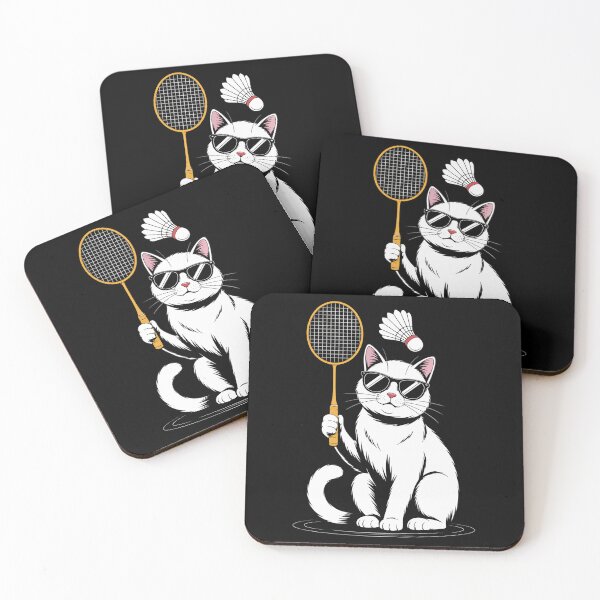 Item preview, Cat Playing Badminton Shuttlecock Player Lover Coach Graphic designed and sold by Moon-Ape.