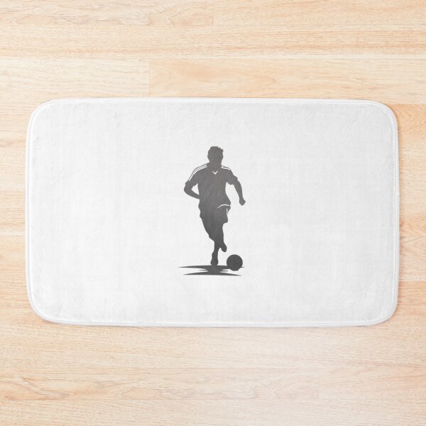 Item preview, Soccer player wearing black and white strips jersey in a playground dribbling with football designed and sold by Aariq.