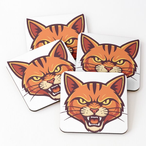 Item preview, Fierce Orange Cat – Bold Vector Illustration for Apparel & Decor designed and sold by Omar-2D.
