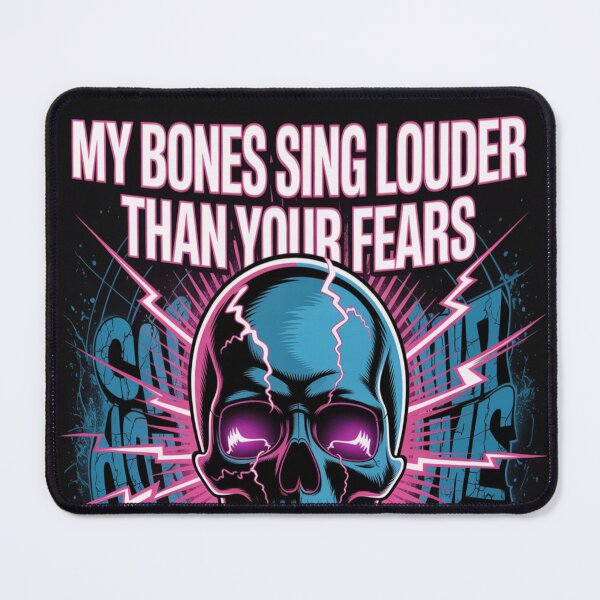 Item preview, MY BONES SING LOUDER – SkullVibes Dark Energy Skull Art designed and sold by PrintXpress20.