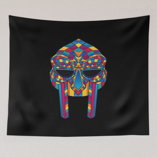 Item preview, MF Doom Mask Geometric Mosaic Psychedelic Color Pattern designed and sold by diablo1368.