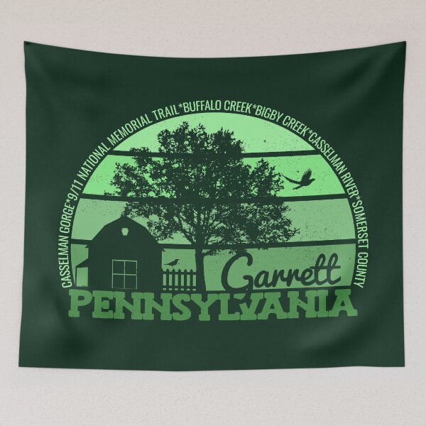 Item preview, Garrett Pennsylvania Sunset Retro Vintage Local Pride Logo designed and sold by CRHPOD20.